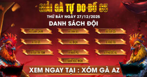 Danh Sách Giải Đấu Bồ CPC5 Ngày 27/12/2025